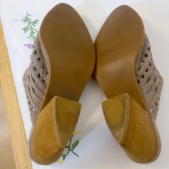 Jeffrey Campbell Perforated Suede Mule Heels – Size 8.5 - Picture 6 of 7